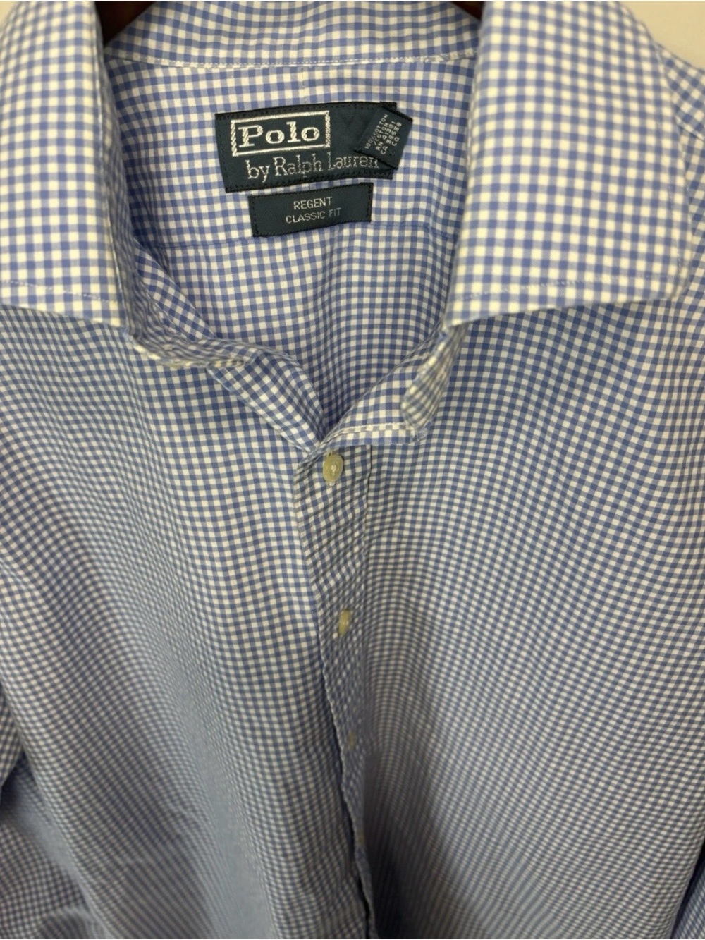 Polo Ralph Lauren Regent Classic Fit Non-Iron Gingham Shirt 100 cotton 16 34/35